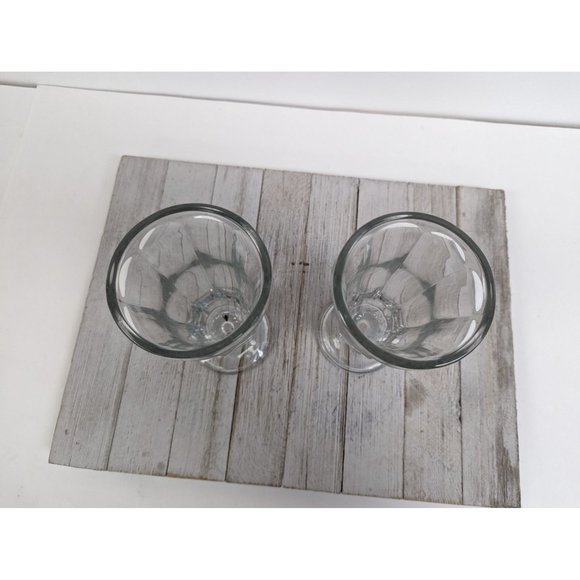 Anchor Hocking Set of 2 Glass Clear Fountainware Sundae Soda Footed Tumbler - Picture 2 of 4